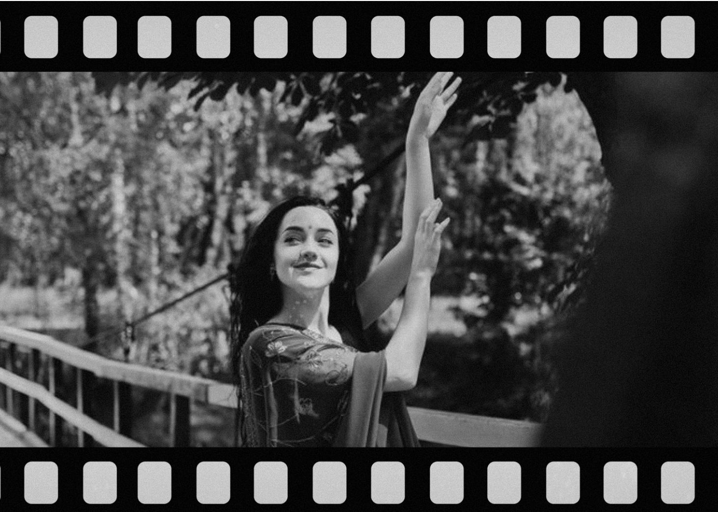 Portrait of a woman in vintage-style film photography